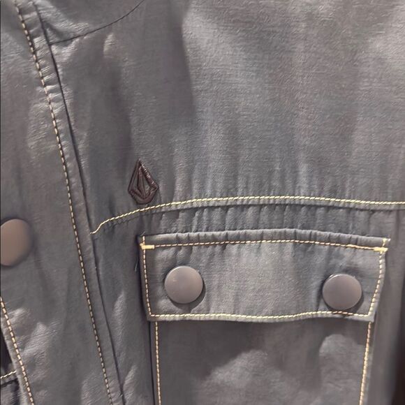 Volcom Men's Blue Hooded Windbreaker Jacket size Medium - Picture 4 of 10